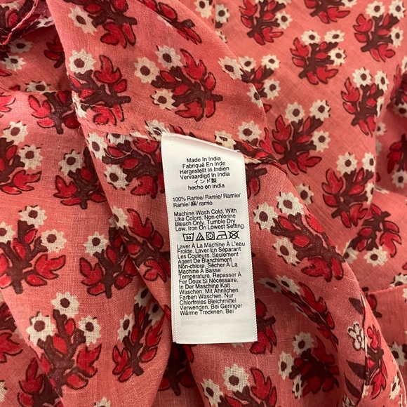 NWT!! J. CREW Cabana Mini Dress Block Print Ramie Coral Multi Cover Up XXS - Picture 15 of 16